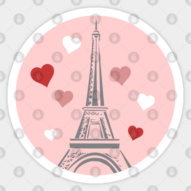 Love Paris Illustration Sticker by HolidayBug